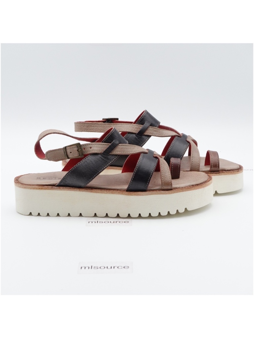 NEW Women's BED/STU Crawler Full Grain Leather Platform Sandals - Picture 2 of 9